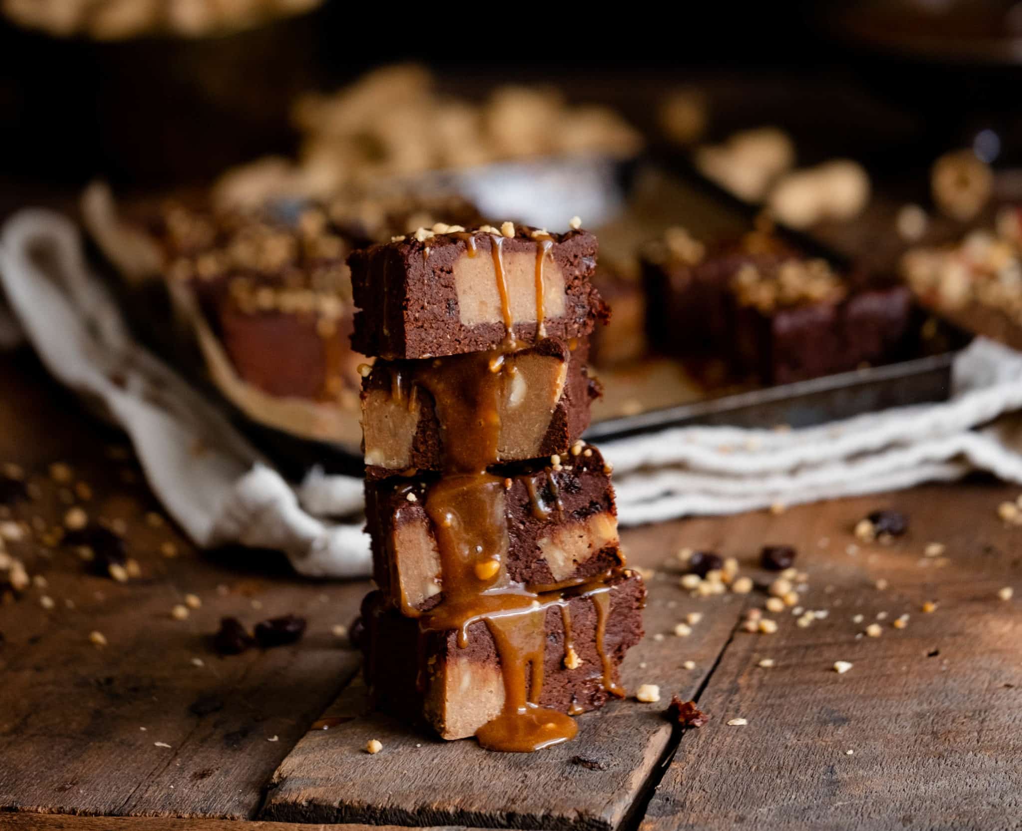 Rum Raisin Peanut Brownies - Healthy Desserts By Amy Levin
